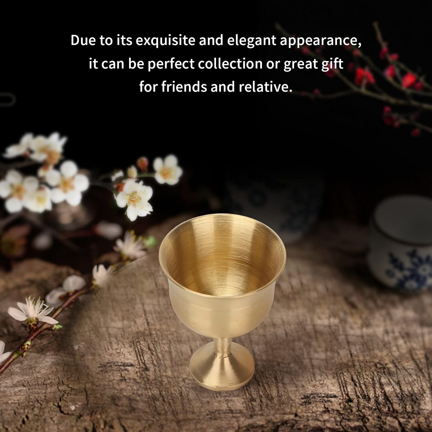 Brass Chalice Cup Wine Goblet 1 Set; Alluring Vintage Craftsmanship